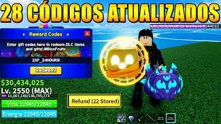 NOVOS CÓDIGO + 28 CÓDIGOS DE 2X XP BELI E RESET NO BLOX FRUITS 2024 - blox fruit codes...