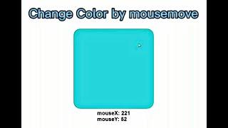 Change color with mousemove -javascript,css,html