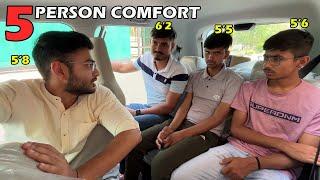 5 Person Can Sit in WagonR ? 5'8...6'2 Person Comfort || Comfort Test