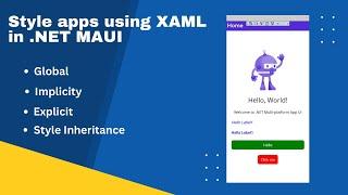 Style apps using XAML In .NET MAUI