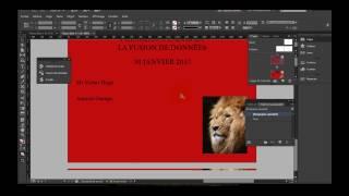 fusion de donnees indesign