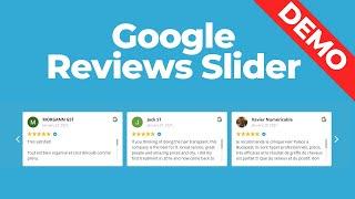 GOOGLE REVIEWS Wordpress Plugin:  Slider widgets demo