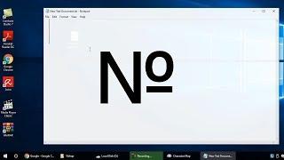 How to type Numero (№) symbol