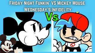 Mickey Mouse REACTS to Friday Night Funkin' VS Mickey Mouse.AVI Wednesday's Infidelity Horror