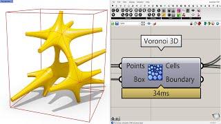 Rhino Grasshopper Tutorial (Voronoi 3D + Multipipe)