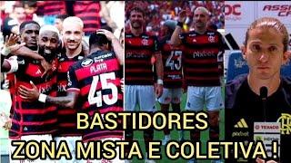 BASTIDORES FLAMENGO 3X2 INTERNACIONAL! ZONA MISTA E COLETIVA DE FELIPE LUIS DO FLAMENGO e PÓS JOGO!