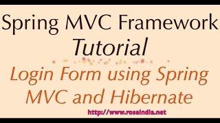 Login Form using Spring MVC and Hibernate