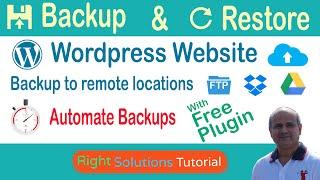 How to Backup & Restore a WordPress Website with a free plugin