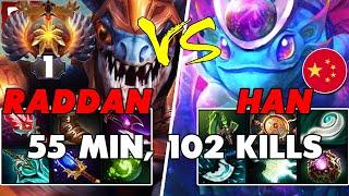 RADDAN (SLARK) Carry vs HAN (PUCK) Mid - Epic Battle Of Pro Dota 2 Players - Z Dota 2 Channel