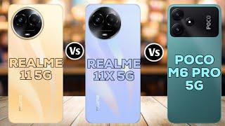 Realme 11 5G Vs Realme 11X 5G Vs Poco M6 Pro 5G