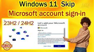 How To Bypass Microsoft Account Login Windows 11 NEW VERSION 23H2, 24H2 #windows11 #localaccount