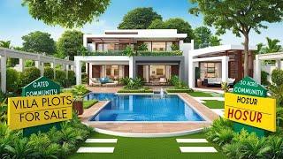 Plot for sale in Hosur Gated community - Villa Plots For Sale on Kelamangalam Road - Near NH 844