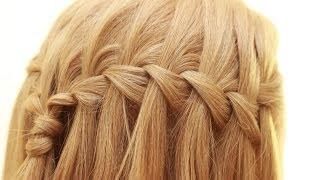 Плетение косички водопад. Waterfall Braid