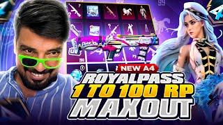 A4 Royal Pass 1 to 100 FULL MAX OUT | Free Emotes | ROYAL PASS GIVEAWAY 