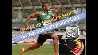 How to speed up Selenium Script || Disable the images while executing selenium script