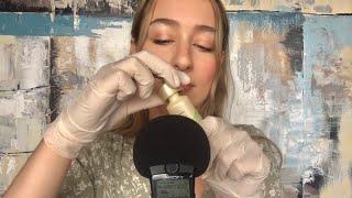 ASMR | latex gloves | crinkles, lotion & oil sounds 