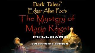 DARK TALES EDGAR ALLAN POE'S THE MYSTERY OF MARIE ROGET CE FULL GAME Complete walkthrough gameplay