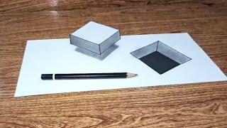 Cara menggambar 3 dimensi mudah | 3d drawings