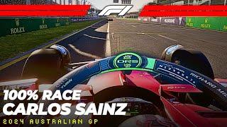 Carlos Sainz’s Smooth Operation at the 2024 Australian Grand Prix! | 100% Race | Realistic Gameplay