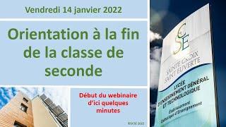 Webinaire "orientation post-seconde" (2021/2022) - LEGT Sainte Croix - Saint Euverte