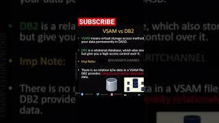 DB2 vs VSAM #kumaritchannel #mainframe #jcl #ibm #db2