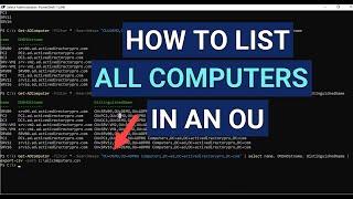 How to List All Computers in an OU