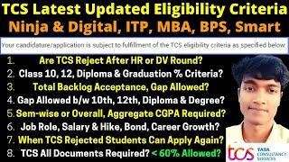 TCS Latest Updated Changed* Eligibility Criteria in 2022 | TCS New* Selection Process for All Hiring