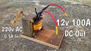 Making 12v High Current AC DC Power Supply using UPS Transformer