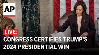 LIVE: Congress certifies Donald Trump's 2024 presidential win