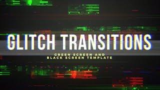 Glitch Transitions Green Screen Footage [ Final Cut & After Effects ] 4K UHD