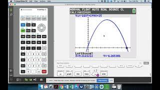 CALCULATOR: Find vertex (max/min) on graphing calculator