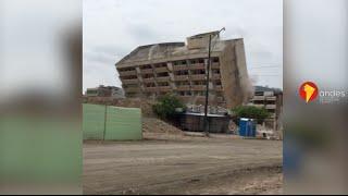 Implosión de edificio: Centro Comercial Municipal de Portoviejo tras terremoto