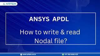 How to write and read nodal file? - Ansys APDL #29