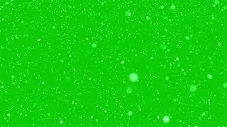 Falling snow isolated on green background | Loop 4k + Chroma key