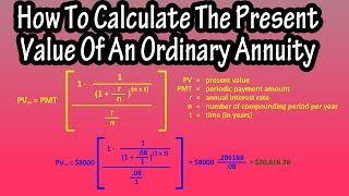 How To Calculate The Present Value Of An Ordinary Annuity Using The Formula Explained