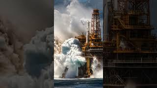 Extreme Ocean Power! Gigantic Wave Hits Oil Platform #scaryocean #ExtremeOcean #ExtremeOcean