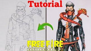 Free Fire | Cobra Bundle Drawing Tutorial  | How To Draw Cobra Bundle Step By Step