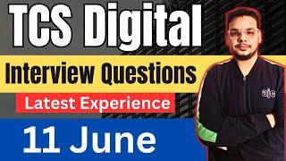 TCS Digital Interview Experience 2024 | TCS Digital Actual Interview 11 June|TCS Interview Questions