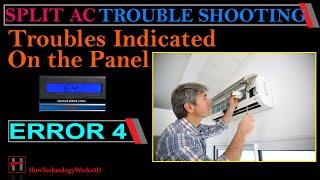 Error 4 : Trouble shooting in Indoor unit of Split Air Conditioners