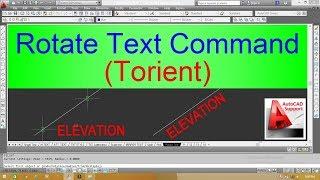 Rotate Text Command II Torient  Command in AutoCad II Hindi/Urdu Tutorial