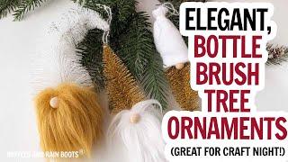 Bottle Brush Tree Gnome Ornament / Bottle Brush Gnome / Dollar Tree Gnome Ornament /Bottle Brush DIY