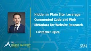 Hidden in Plain Site: Leverage Commented Code and Web Metadata for Website Research