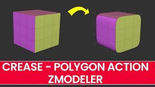 CREASE - Polygon Action - ZModeler - ZBrush