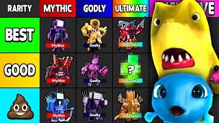 The Ultimate RARITY Tier List in Toilet Tower Defense!