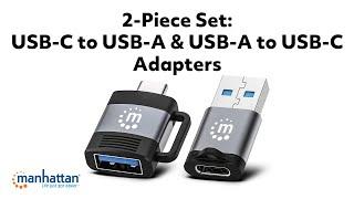 2-Piece Set: USB-C to USB-A & USB-A to USB-C Adapters