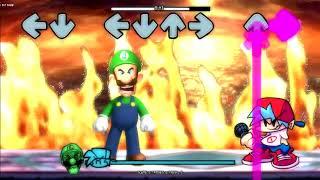FNF Vs ANGRY Luigi with High Effort Animation | Friday Night Funkin'
