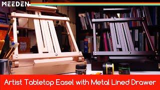 MEEDEN Artist Tabletop Easel with Metal Lined Drawer-W05B