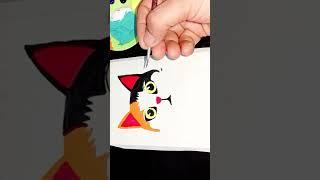 How to painting Cat easy with fabric painting #shorts #art #fabricpainting ‎@shahanazzart1919 