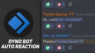 Auto Reaction by Dyno Bot | Setup Auto Responder | Discord Response | Techie Gaurav