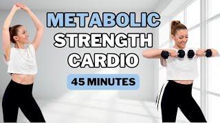 45 MIN METABOLIC WORKOUTCARDIO & STRENGTH for FAT BURN & MUSCLE TONEALL STANDINGNO REPEAT